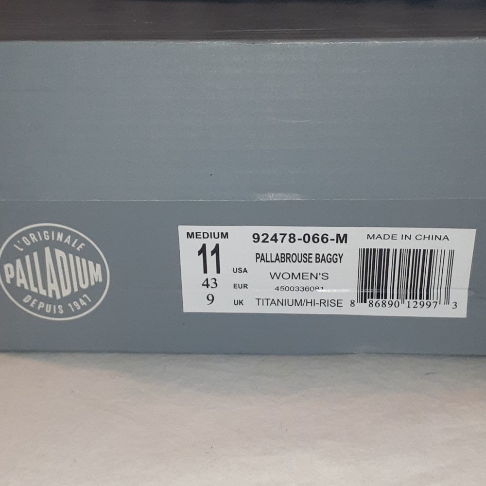 NEW Ladies Palladium Pallabrouse Grey Fold Up Combat Military Boots 11 - Picture 9 of 9